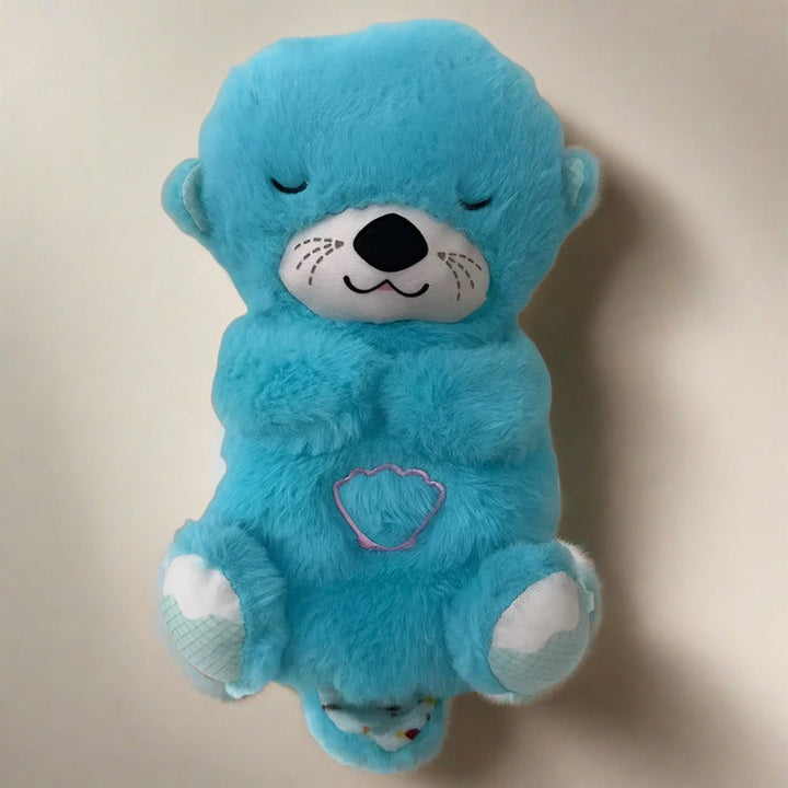 Baby Breath Baby Bear Soothes Otter Plush Toy Doll Toy Child Soothing Music Sleep Companion Sound and Light Doll Toy Gifts